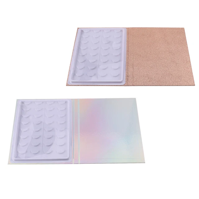 2 piezas caja de almacenamiento para pestañas plástico maquillaje organizador caja