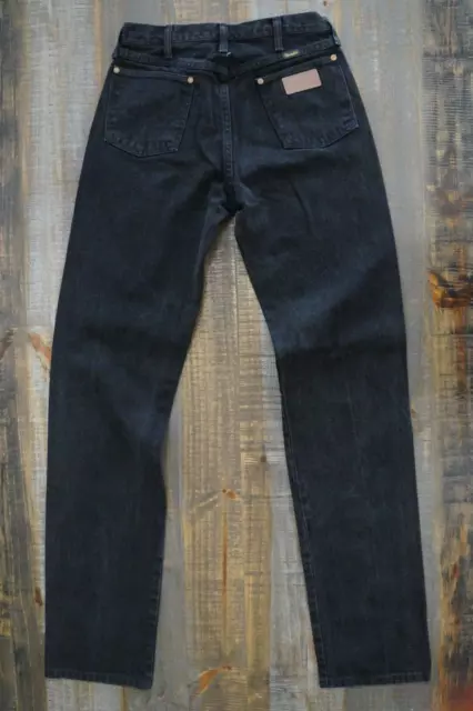 VINTAGE WRANGLER USA MADE Black Jeans 13MWZWK Mens ~ 30 x ~ 38 (SEE ...