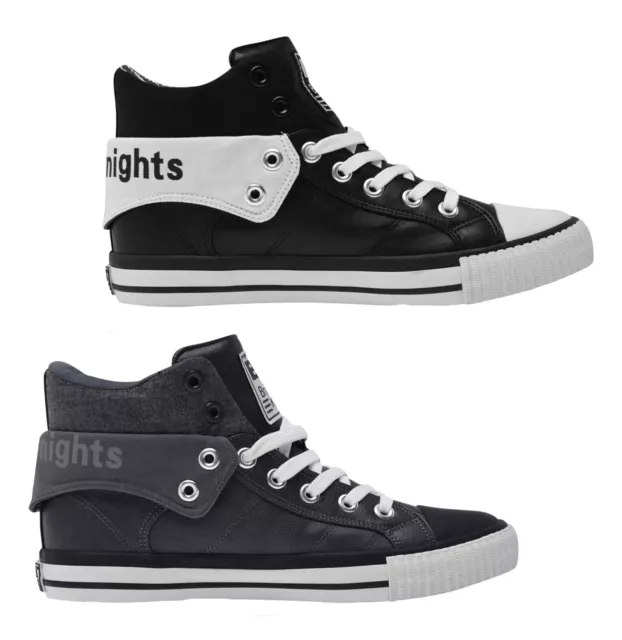 BRITISH KNIGHTS ROCO Fold PU Shoes Mens Gents High Top Laces Fastened Padded 26.99 PicClick UK