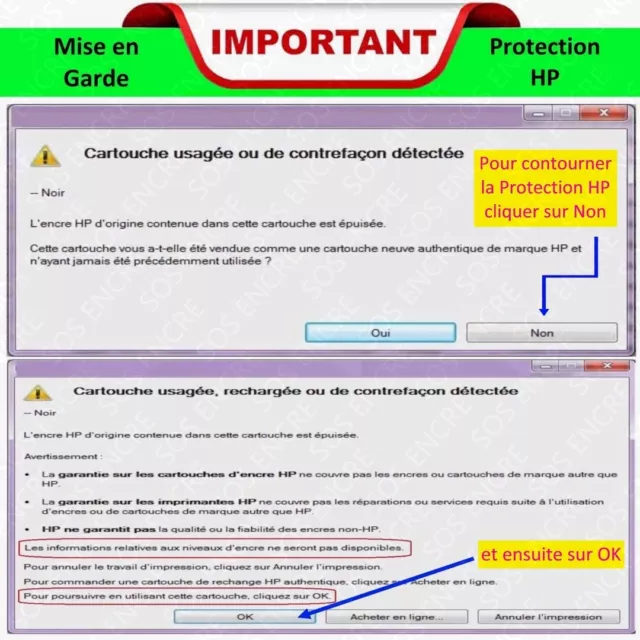 SOS ENCRE - Cartouches d'encre compatibles avec HP 350 351 XL - A l'unité ou Lot 3