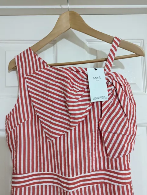 BNWT M&S Girls Off the Shoulder 100% cotton Jumpsuit Playsuit 13-14 YRS 3