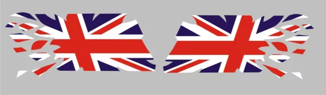 2x RIPPING REISSEN UNION JACK FLAGGE AUFKLEBER / AUFKLEBER / GRAFIKEN