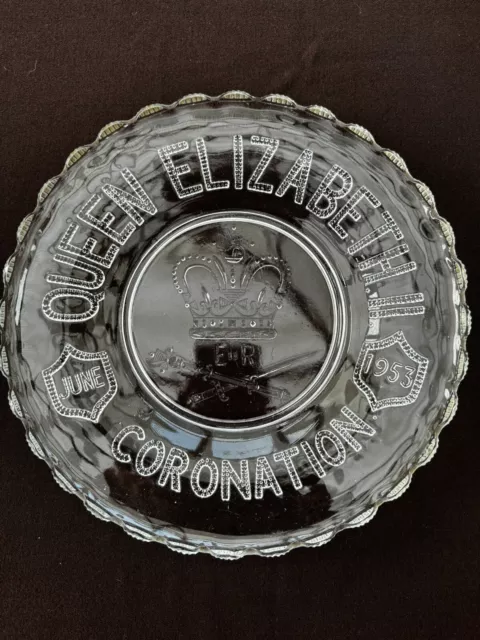 Queen Elizabeth II Coronation Glass Plate