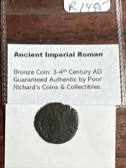 Special! Genuine Ancient Roman Bronze Over 1500 Yrs Old. Free Shipping! R1495