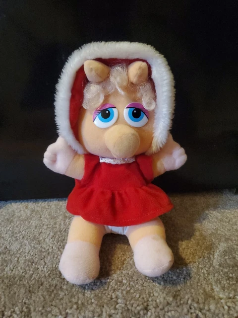 Vintage 1987 Baby Miss Piggy Plush Christmas Jim Henson Muppet McDonalds