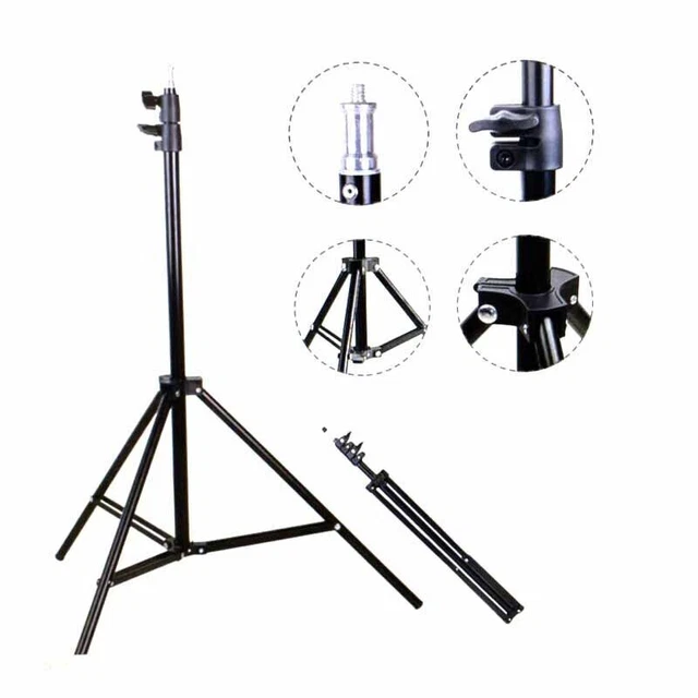 2M/6FT Adjustable Light Stand Tripod Photography Studio Kit Photo Softbox Flash