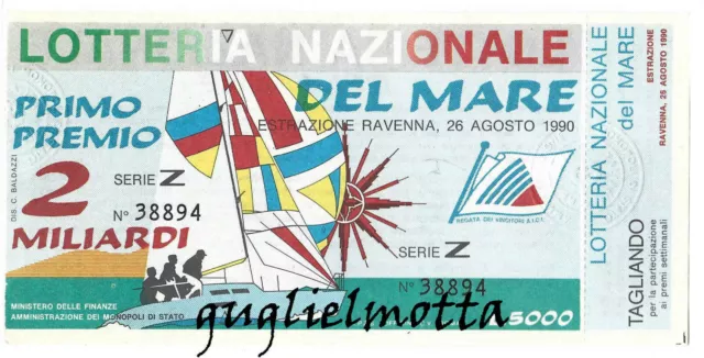 Lotteria Nazionale Del Mare Estrazione Ravenna 1990