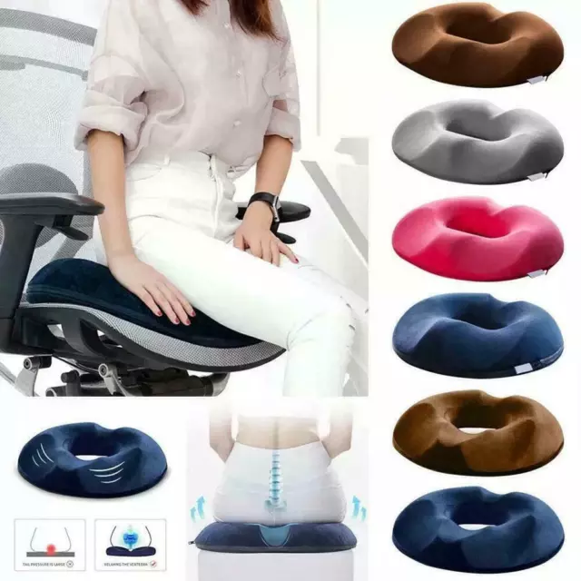 Pain Relief Memory Foam Donut Ring Cushion Travel Seat Comfort. Pillow G0Z0