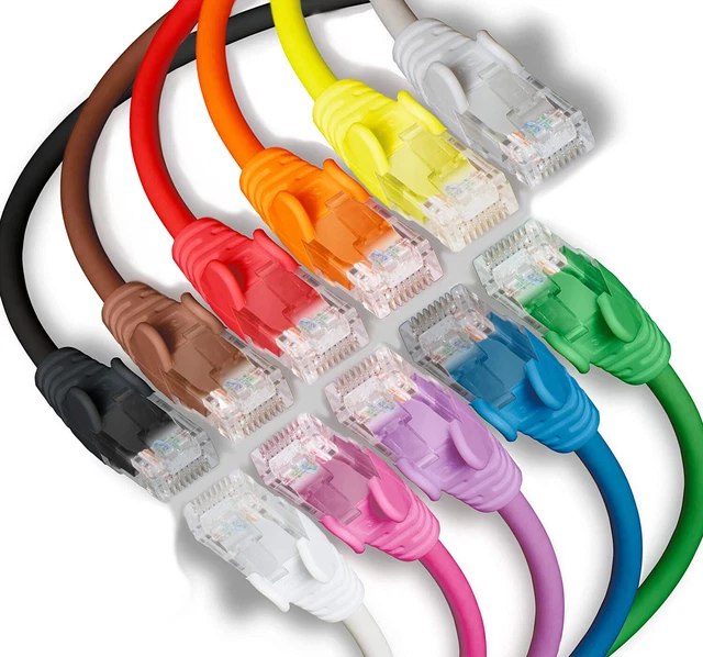 Cat5e Ethernet Cable – RJ45 LAN Patch Cable, Lengths From 0.12m To 50m, Bulk Options