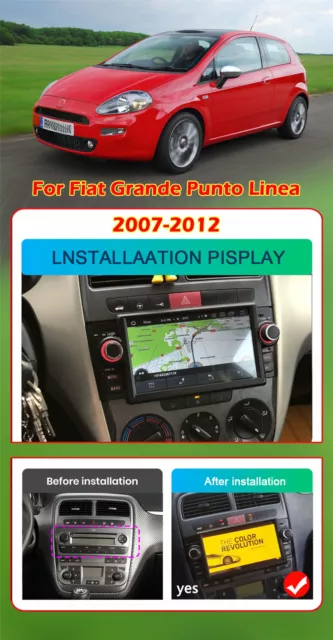 7''Android10.1 Quad-core 1/16GB Car Stereo Radio GPS For Fiat Grande Punto Linea 3