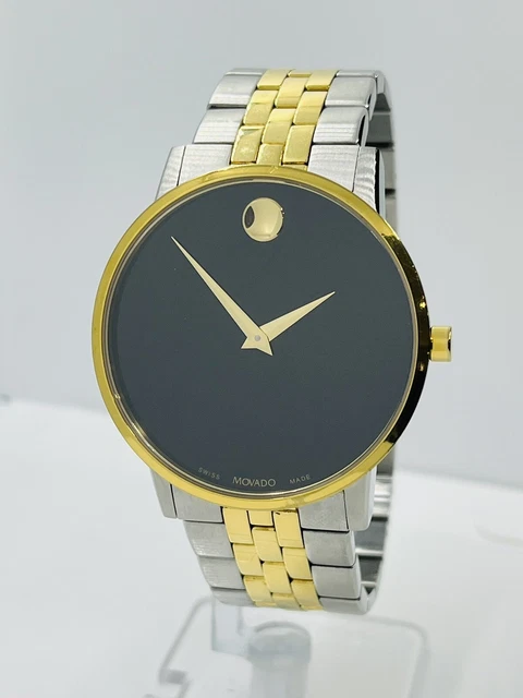 Movado Men's Museum Classic Two Tone Sapphire Crystal 40mm Steel Watch 0607200