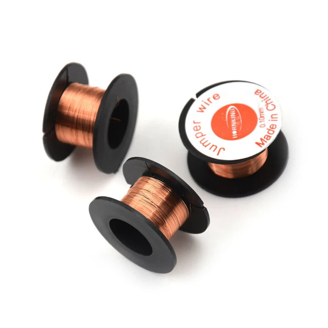 3 Roll Magnet Wire AWG Gauge Enameled Copper Coil Winding 0.1mm Fast.l2