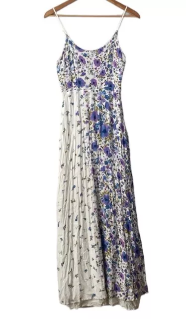 UO Kimchi Blue Wildflower Maxi Dress Women’s Small? White Blue Purple Sleeveless