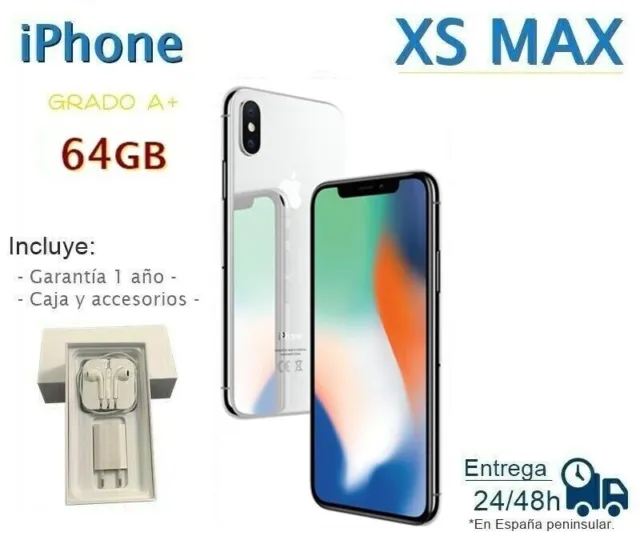 IPHONE XS MAX 64Gb Blanco Reacondicionado Libre / Grado A+ / Caja
