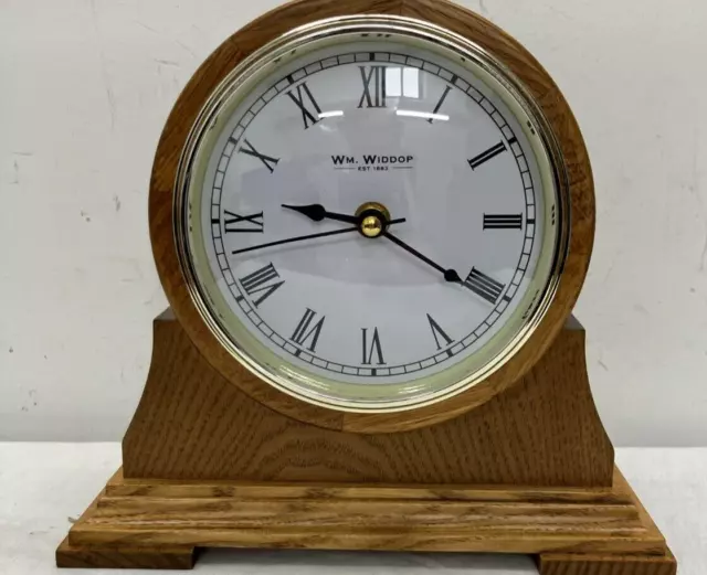 Wm. Widdop Mantel Piece Clock 9" X 8" Working