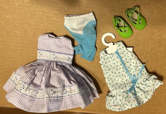Leeann Basic Doll Clothes,2 dresses, shoes, tights by  Denis Bastien