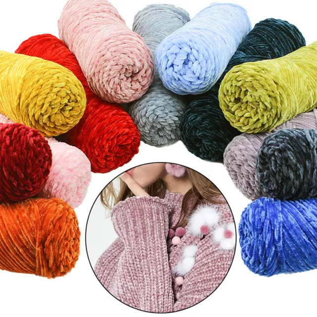 100G/ball Skein Yarn Chunky Velvet Chenille Milk Soft Crochet Knitting Wool Yarn