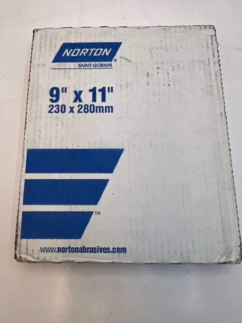 (QTY 100 ) Norton 66261131629 A275OP  Sanding Sheet 9"x 11" Grit P220