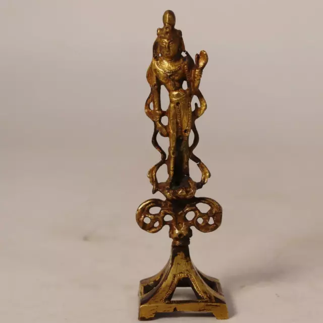 Chinese Sui dynasty Gilt Bronze Buddhist Statue Buddha 100% original antique