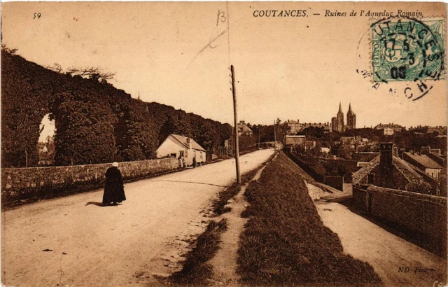 CPA 50 COUTANCES – Perspective Des Deux Viaducs – Carte Postale Ancienne France