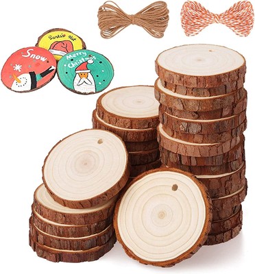 SUPVOX Dischi Rotondi in Legno da 100 Pezzi Forme Rotonde in Legno incompiuto abbellimenti in Legno per Artigianato Fai da Te Forniture Forniture da tavola coriandoli da 30mm 