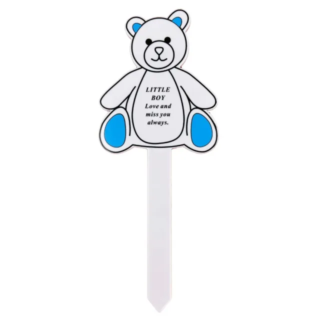 Little Boy Memorial Baby Child Remembrance Verse Grave Ground Stake Plaque