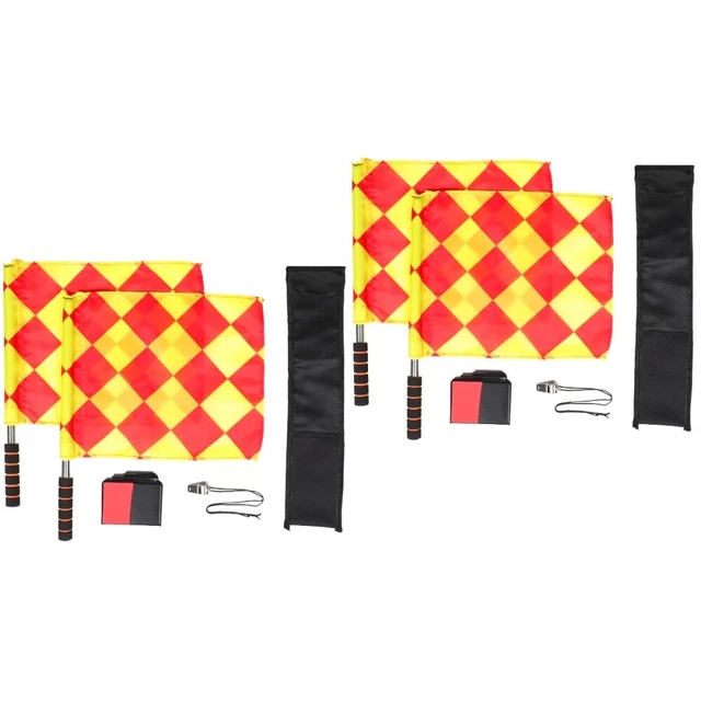 2x Soccer Referee Soccer Referee Flags Referee Flag for Outdoor Training
