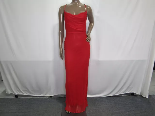 Shona Joy Women's US 4 Margot Lace Back Bias Maxi Dress Sailor Red 01235018