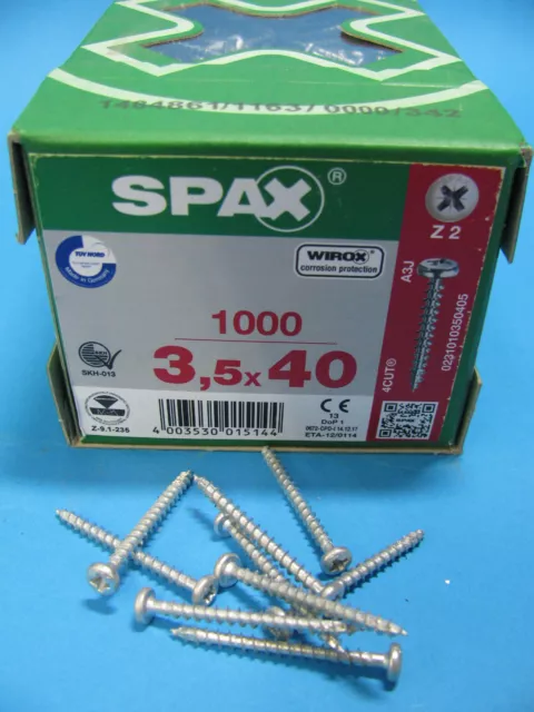 Original SPAX ® Rundkopf PanHead Spax verz Holzschrauben alle Größen m Kreuzkopf