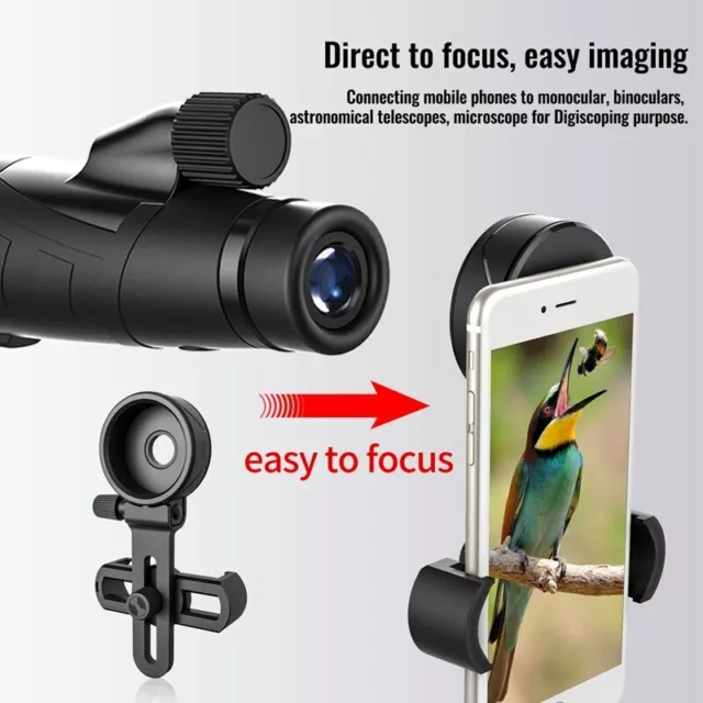 Binocular Monocular Spotting Scope Telescope Universal Cell Phone Adapter Clip