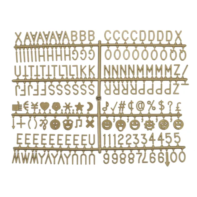 Símbolos de tablón de letras de fieltro números de 3/4 pulgadas alfabeto de bronce cambiable