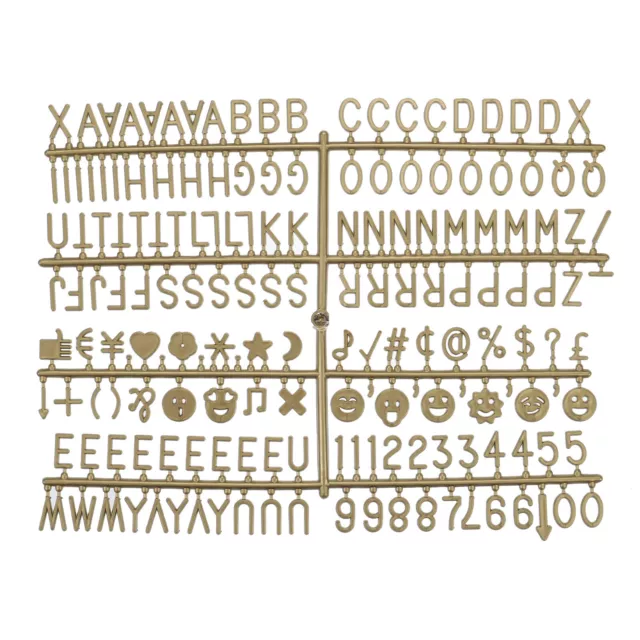 Símbolos de tablón de letras de fieltro números de 3/4 pulgadas alfabeto de bronce cambiable
