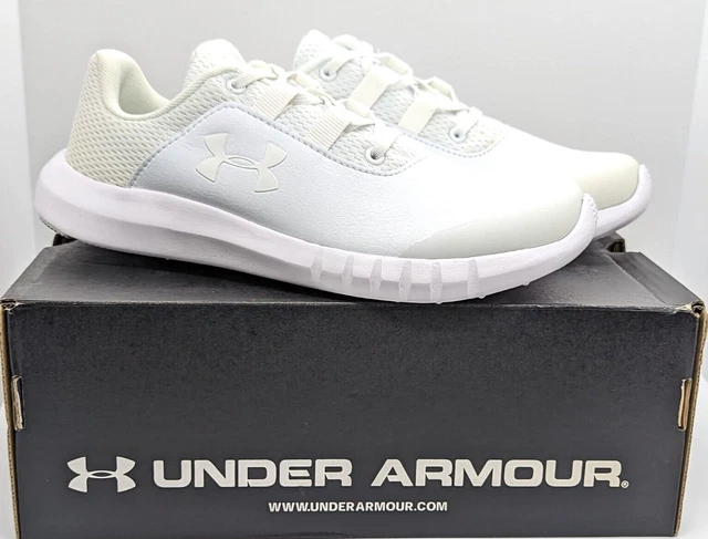 Under Armour Kids Unisex White Trainers Running Shoes Casual MOJO UK Kid Size 13