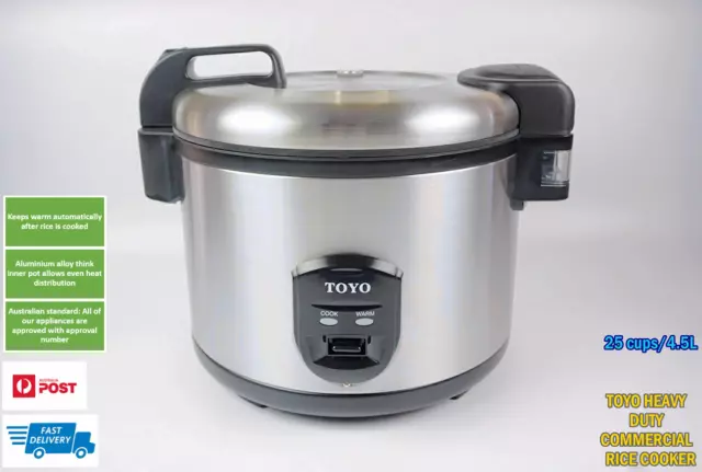 TOYO Commercial Big Rice Cooker 30 cups/5.6L (Non-Stick Inner Pot)  CFXB130-58