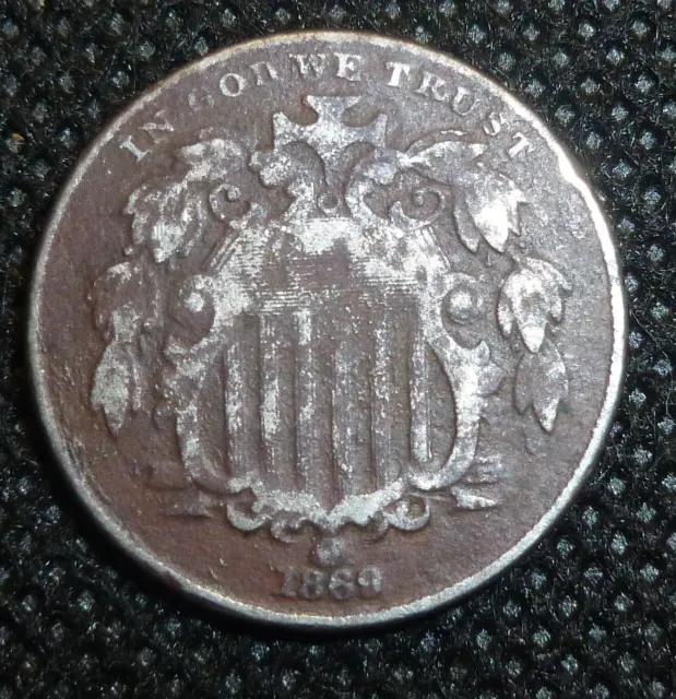 1869   Shield  Nickel    A4#M5-69  Coin
