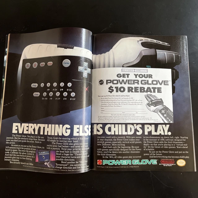 GamePro Magazine #13 - August 1990 - Moonwalker - Power Glove Rebate Insert