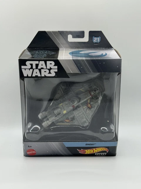 Figurine Hot Wheels Star Wars Starships Select #21 GHOST - Variant Battle Damaged, Édition Limitée