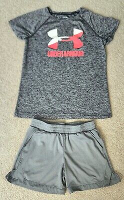 Under Armour Outfit Girls Youth M,Medium Set, two piece, 2 piece Athletic Short