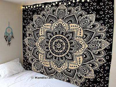 Dorm Decor Wall Hanging Hippie Tapestry Bohemian Bedspread Indian Ethnic Mandala