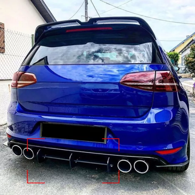 Heckdiffusor Heckansatz Stoßstange Für VW Golf 7 R MK7 2013-2016 Schwarz DHL