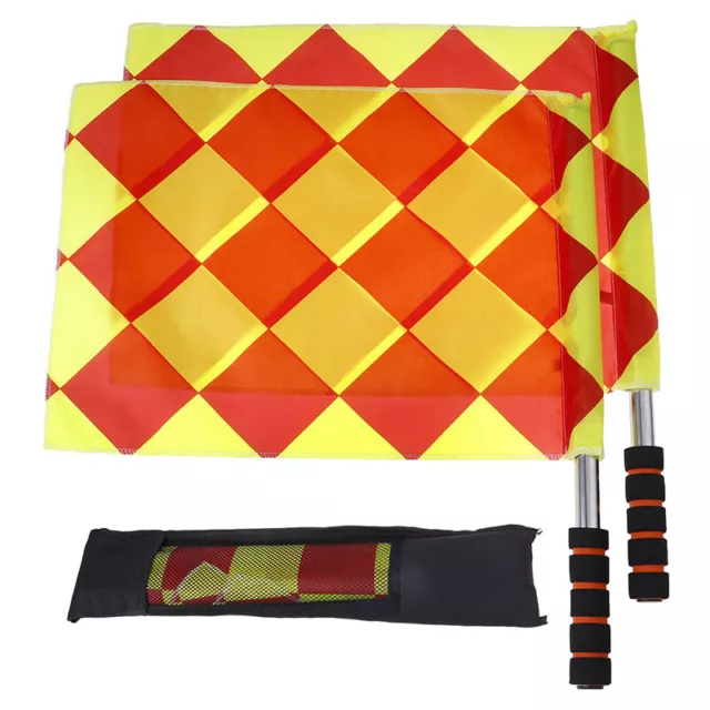 Soccer Referee Flags Professional Fair Play Football Linesman Flags With Bag.qn