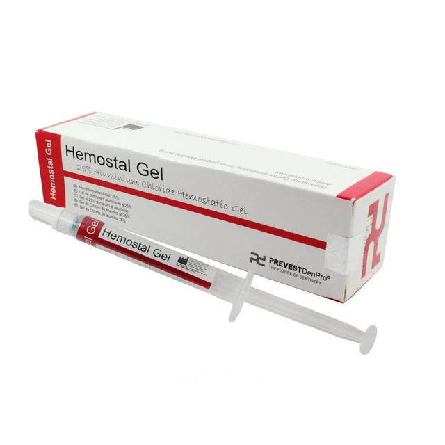 DENTAL HEMOSTATIC HEMOSTAL Gel Aluminium Chloride Bleeding Stop 3 gm