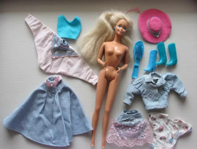 BARBIE MATTEL Orig.  1989 WESTERN FUN, DENIM SPASS, JEANS 1988 ! VINTAGE! Schön!