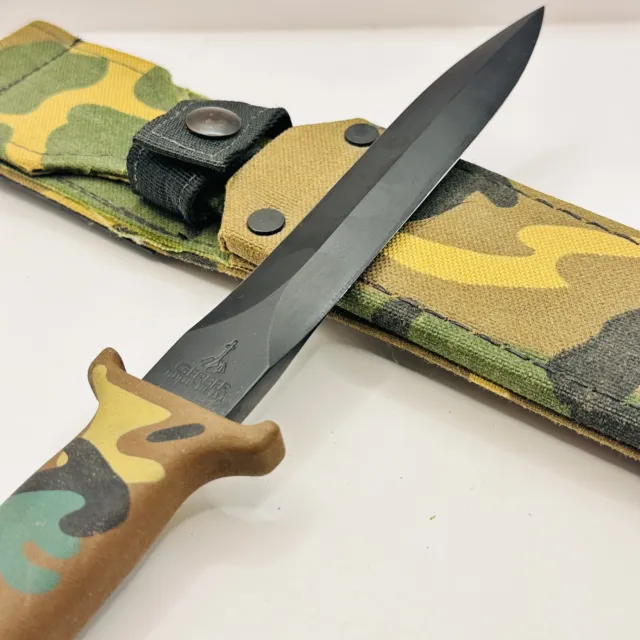 VERY RARE Vintage Gerber Guardian II 2 Two Fixed Knife Camouflage Sheath D1966S