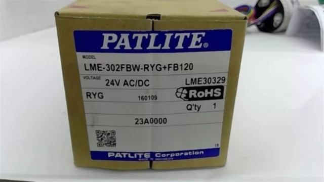 Patlite LME-302FBW-RYG+FB120 Stack Light 24 V AC/DC 2