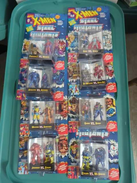 Marvel X-MEN Steel Mutants 1994 Lot of 8 Action Figures Toy Biz NIP