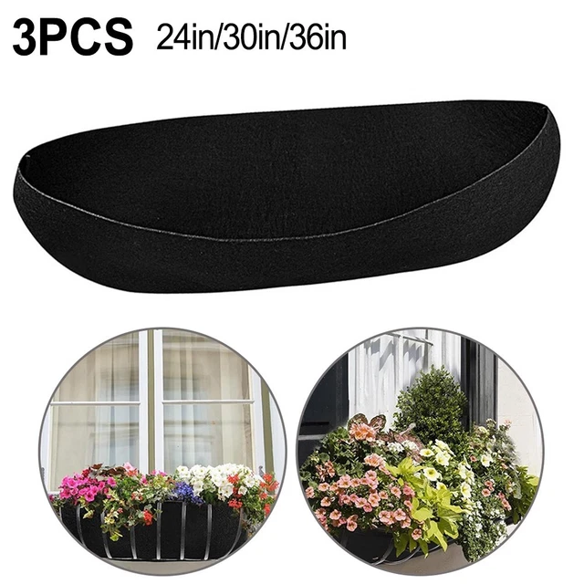 YUNSTK Fodere Per Fioriere In Fibra Di Cocco Naturale – Set Da 2 Pezzi, 61 Cm, Per Cesti Appesi E Fioriere Da Parete - 3