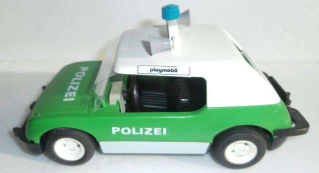 Ancien Playmobil Système - Voiture Police Verte - 1976 - Réf 3215 - Occasion