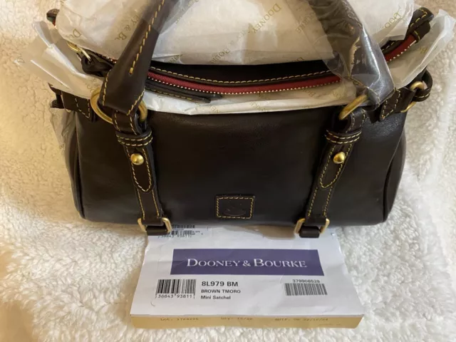 NWT, Dooney and Bourke Florentine Mini Satchel, Brown T'moro