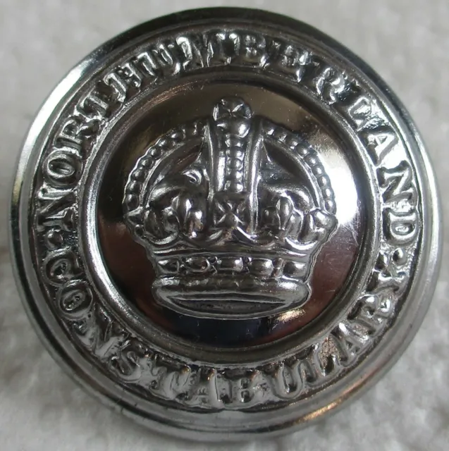 Obsolete, British:"NORTHUMBERLAND CONSTABULARY BUTTON" (Large, 24mm, 1930s-WW2)